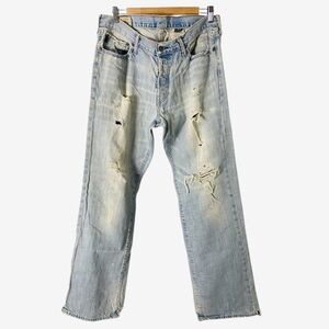 Vintage Abercrombie & Fitch Thrashed Jeans Indie Sleaze Skate Hip Hop Mud Wash